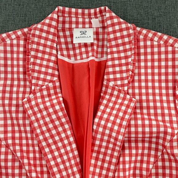 NEW! Rafaella Checkered Blazer Long Sleeve XL Lined Business Work Jacket - Picture 5 of 15